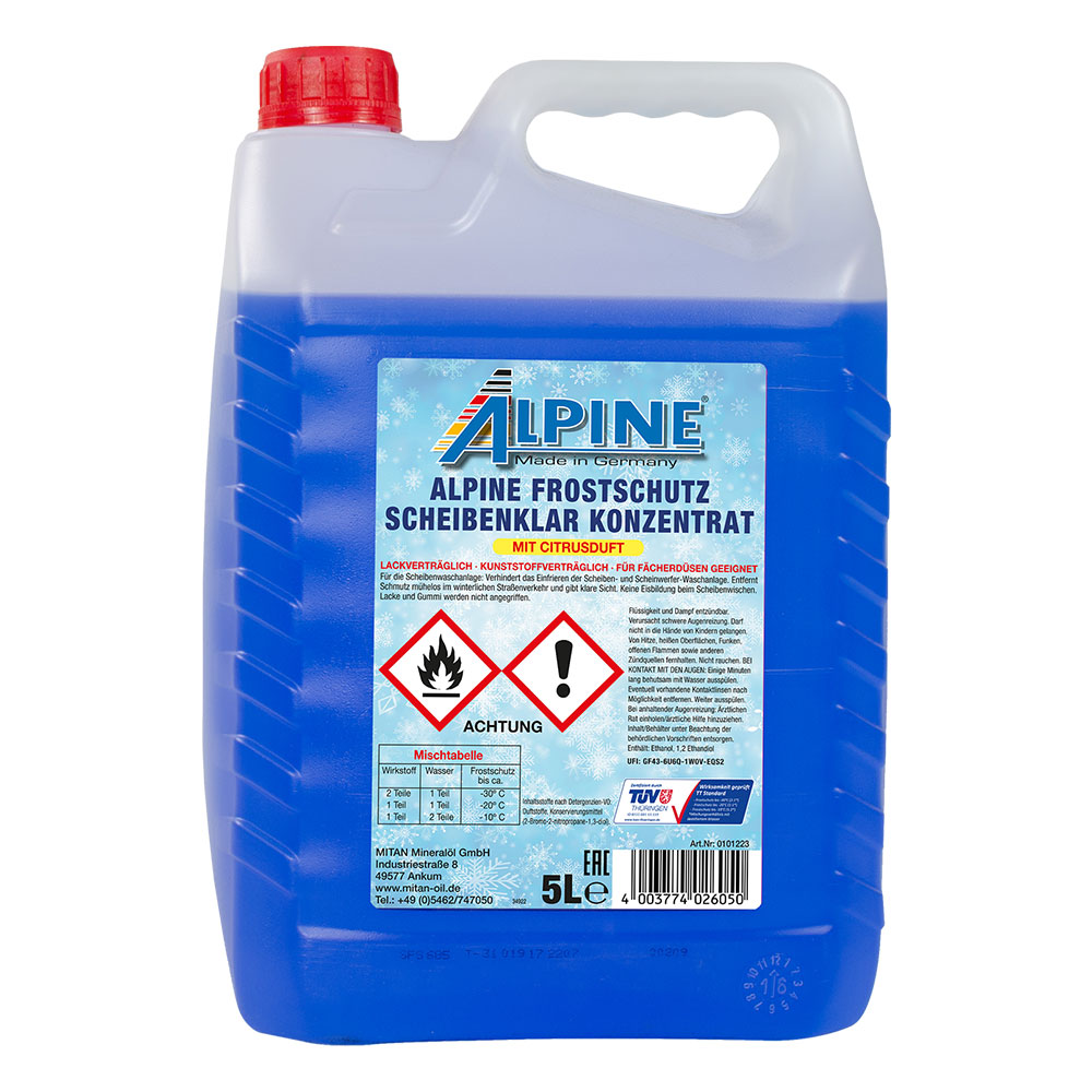 Alpine SF Scheibenklar -60°C Konzentrat 5 Ltr. Kanne