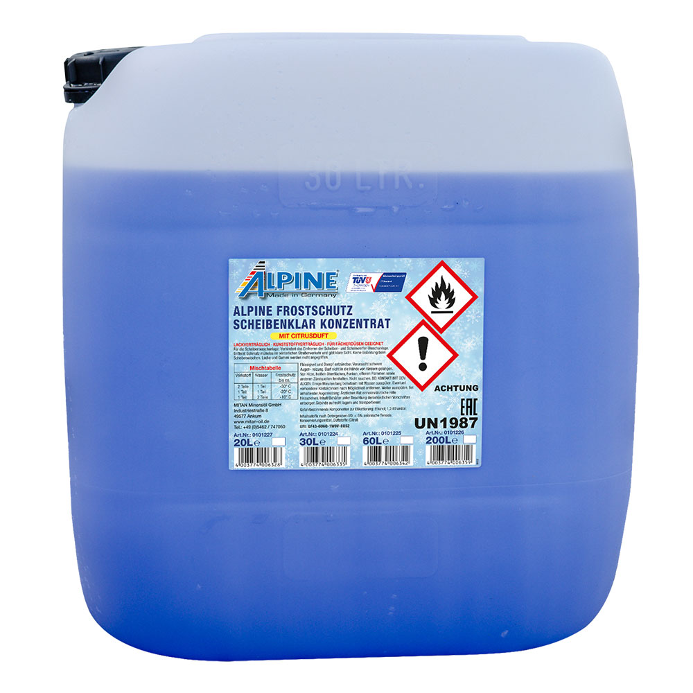 Alpine SF Scheibenklar -60°C Konzentrat 30 Ltr. Kaniste