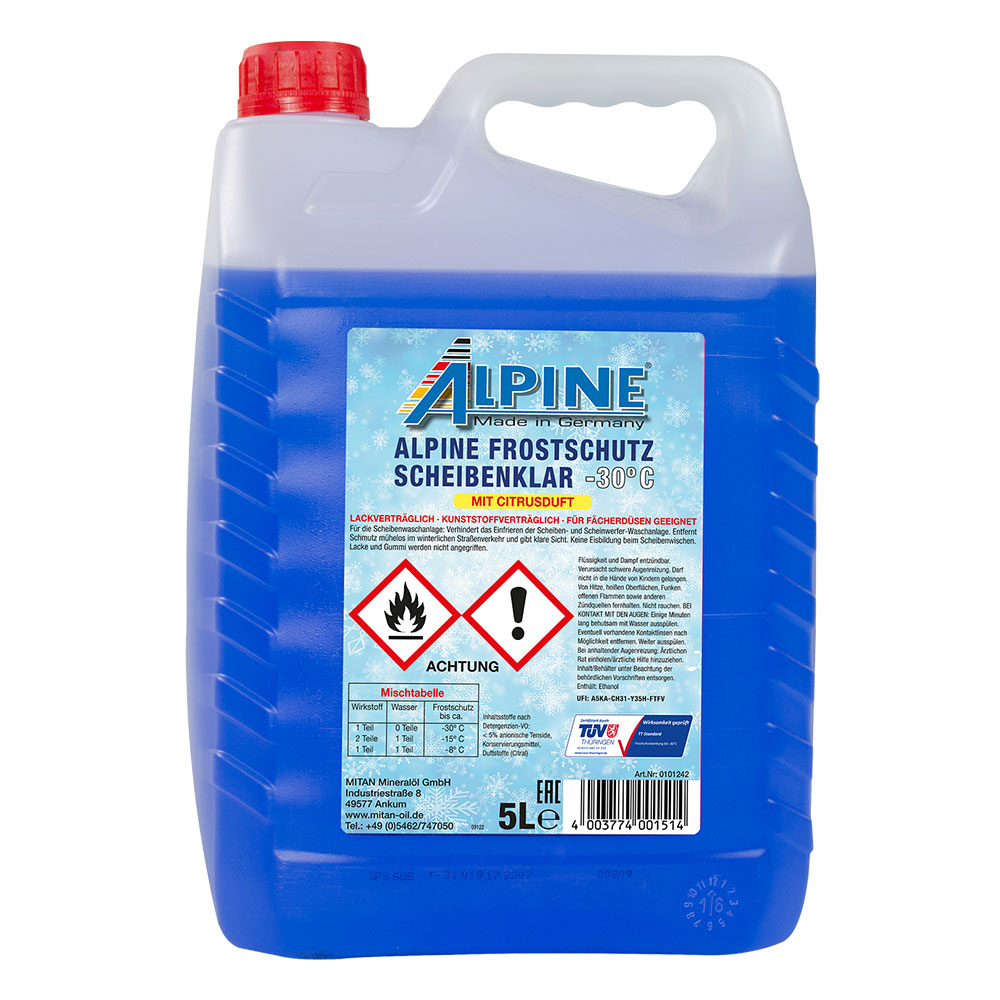 Alpine SF Scheibenklar -30°C Fertiggemisch 5 Ltr. Kanne